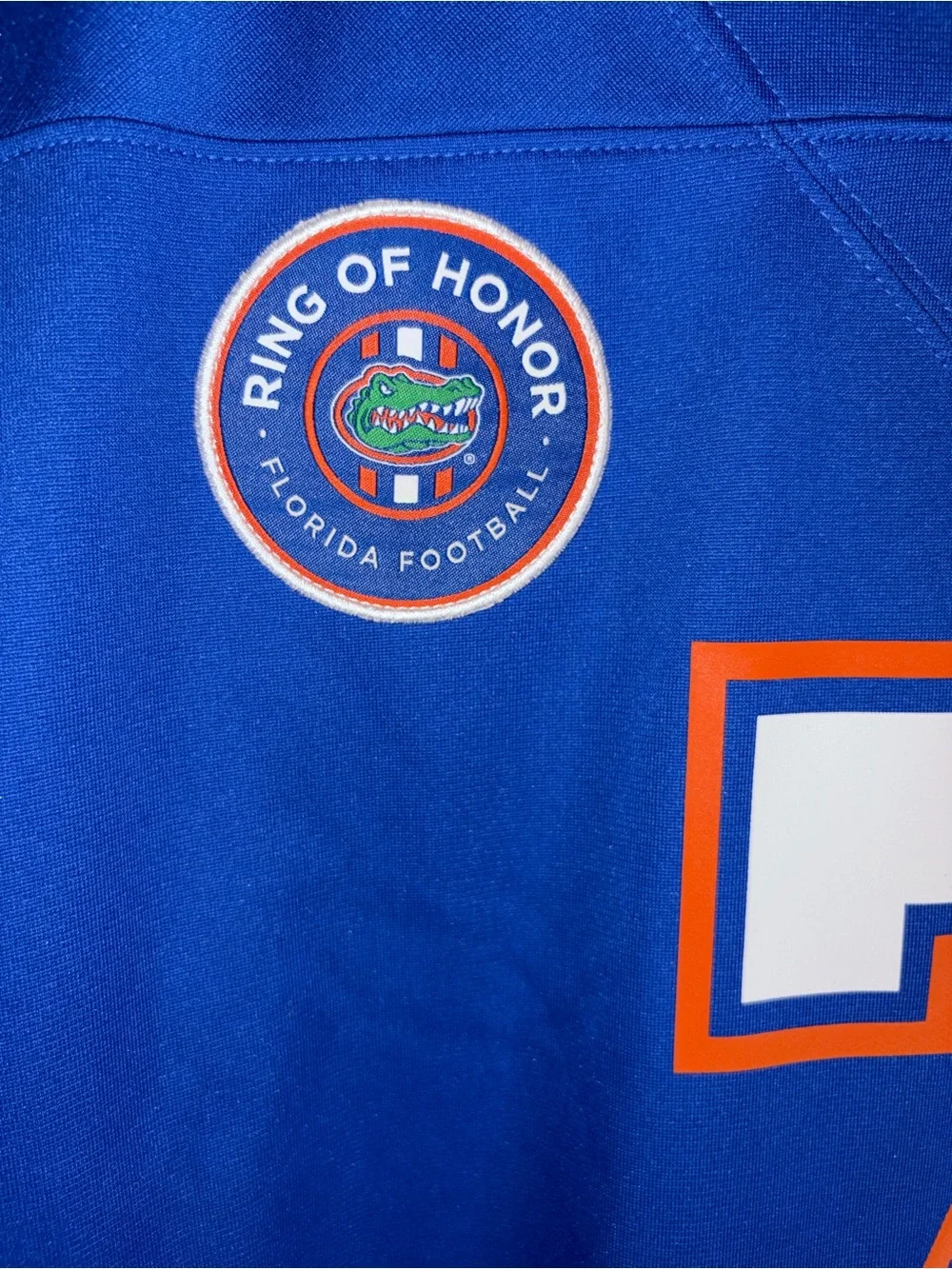 Jordan Men’s Royal Blue #7 Football Jersey with White & Orange Trim